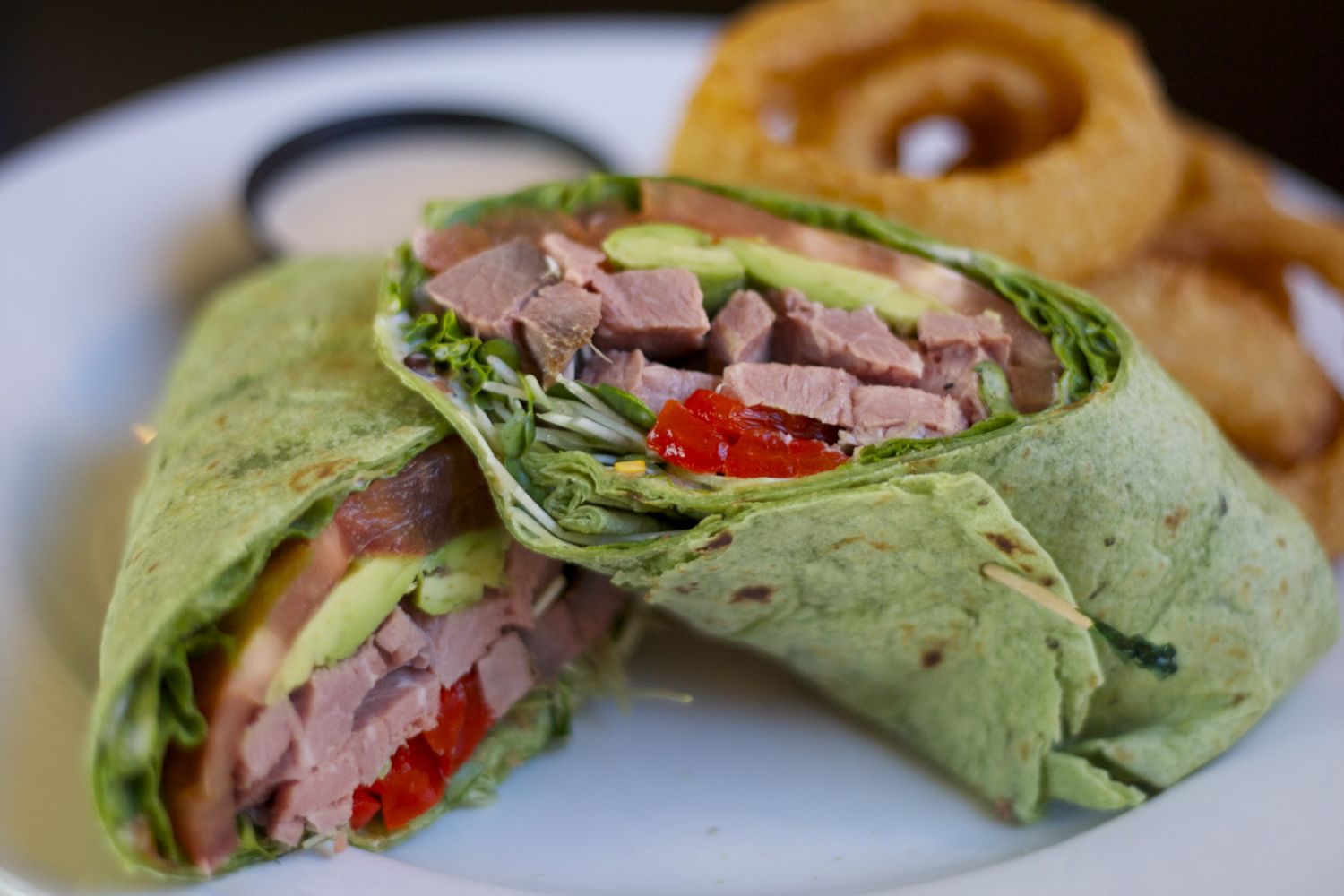 Roast Prime Rib Spinach Wrap