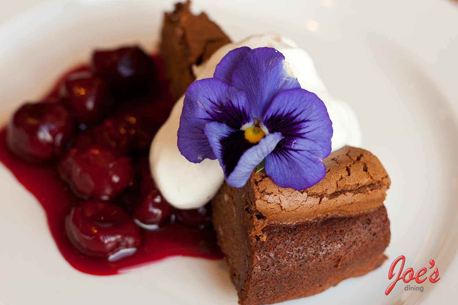 Dark-Chocolate-Tart-with-Sour-cherry-compote